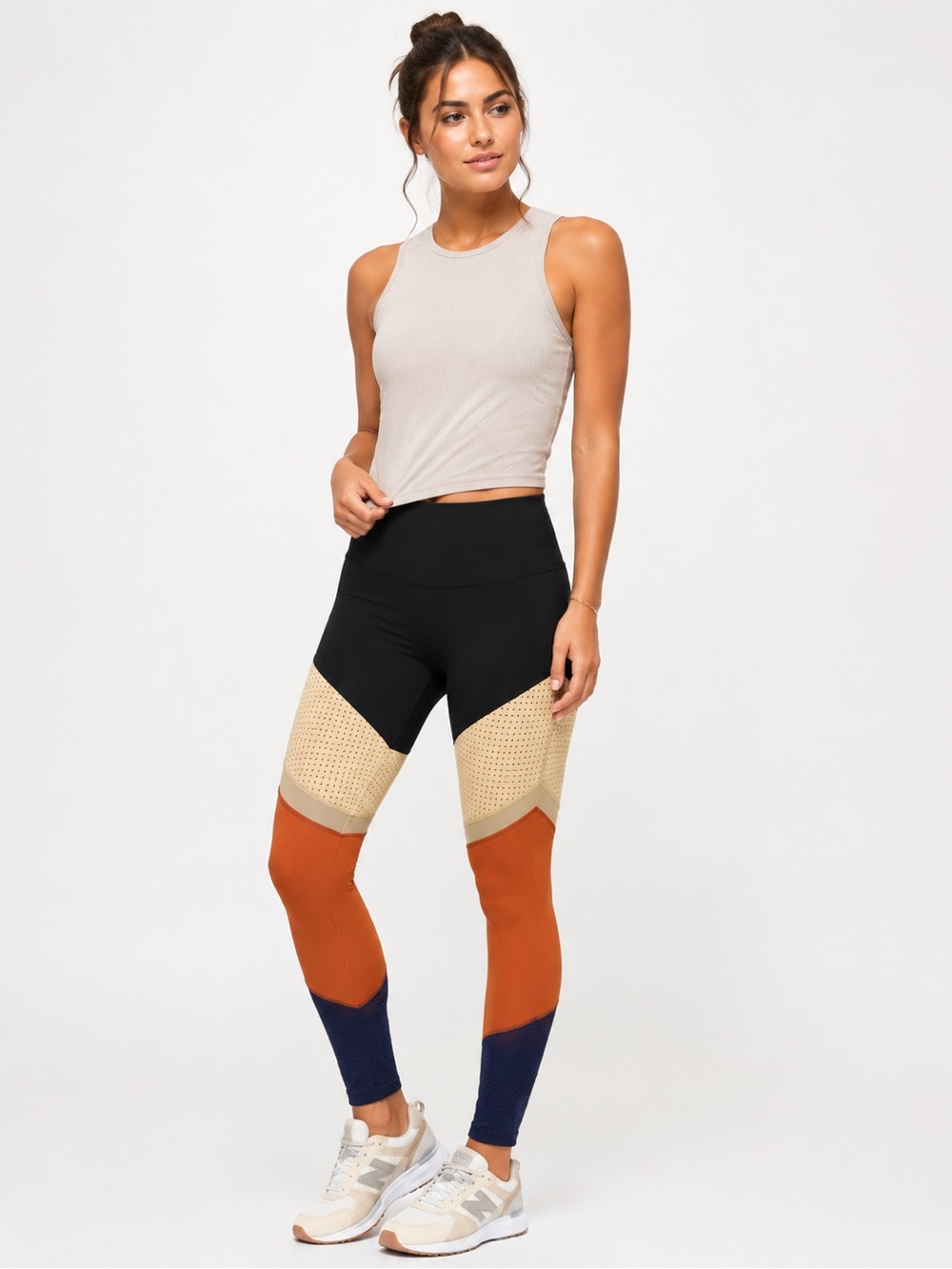 L'urv Carbon 38 Race Ready Full Length Colorblock Leggings